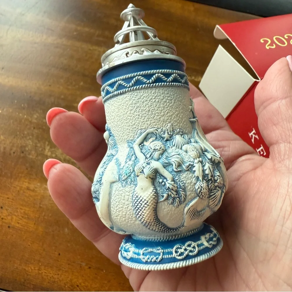 Hallmark Keepsake Christmas Ornament 2020 Beer Stein Ship, Mermaid and Dolphin